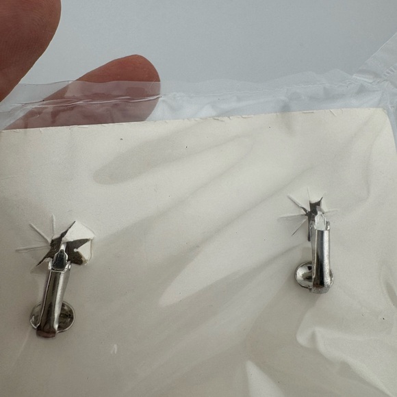Park Lane Vintage‎ Starburst Silver Star Clip Earrings NIB - Picture 3 of 5
